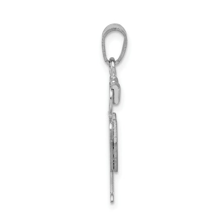 14k White Gold Boy Shaped Pendant Charm with Cap, Symbolic Jewelry for Moms or Bracelets