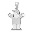 14k White Gold Boy Charm Pendant with Cap, Minimalist Family Jewelry for Women or Moms