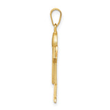 14k Yellow Gold Boy Pendant with Sideways Cap, Stylized Son Figure Charm