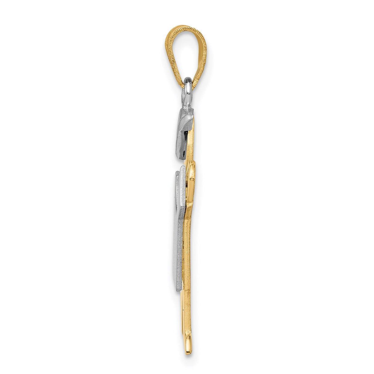 14k Two-Tone Gold Boy Pendant Charm with Cap and T-Shirt, Family Jewelry Keepsake