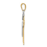 14k Two-Tone Gold Boy Pendant Charm with Cap and T-Shirt, Family Jewelry Keepsake