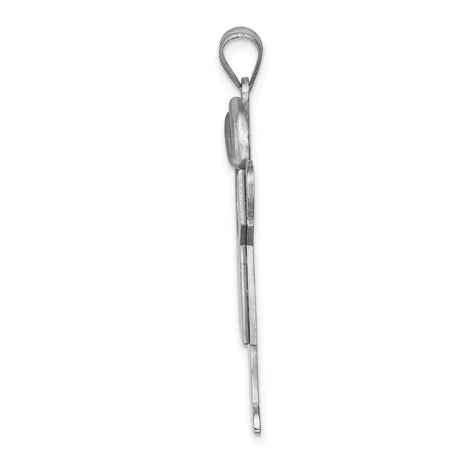 14k White Gold Boy Pendant with Baseball Cap and Raised Arms, Modern Minimalist Charm