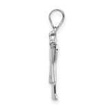 VS Diamond Kid Charm Pendant in Real 14k White Gold