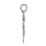 VS Diamond Kid Charm Pendant in Real 14k White Gold