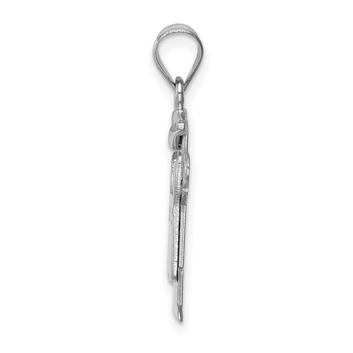 A Diamond kid Charm Pendant in Real 14k White Gold