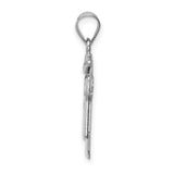 VS Diamond Kid Charm Pendant in Real 14k White Gold