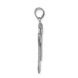 A Diamond Kid Charm Pendant in Real 14k White Gold