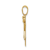 VS Diamond Kid Charm Pendant in Real 14k Yellow Gold