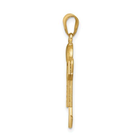 A Diamond Kid Charm Pendant in Real 14k Yellow Gold