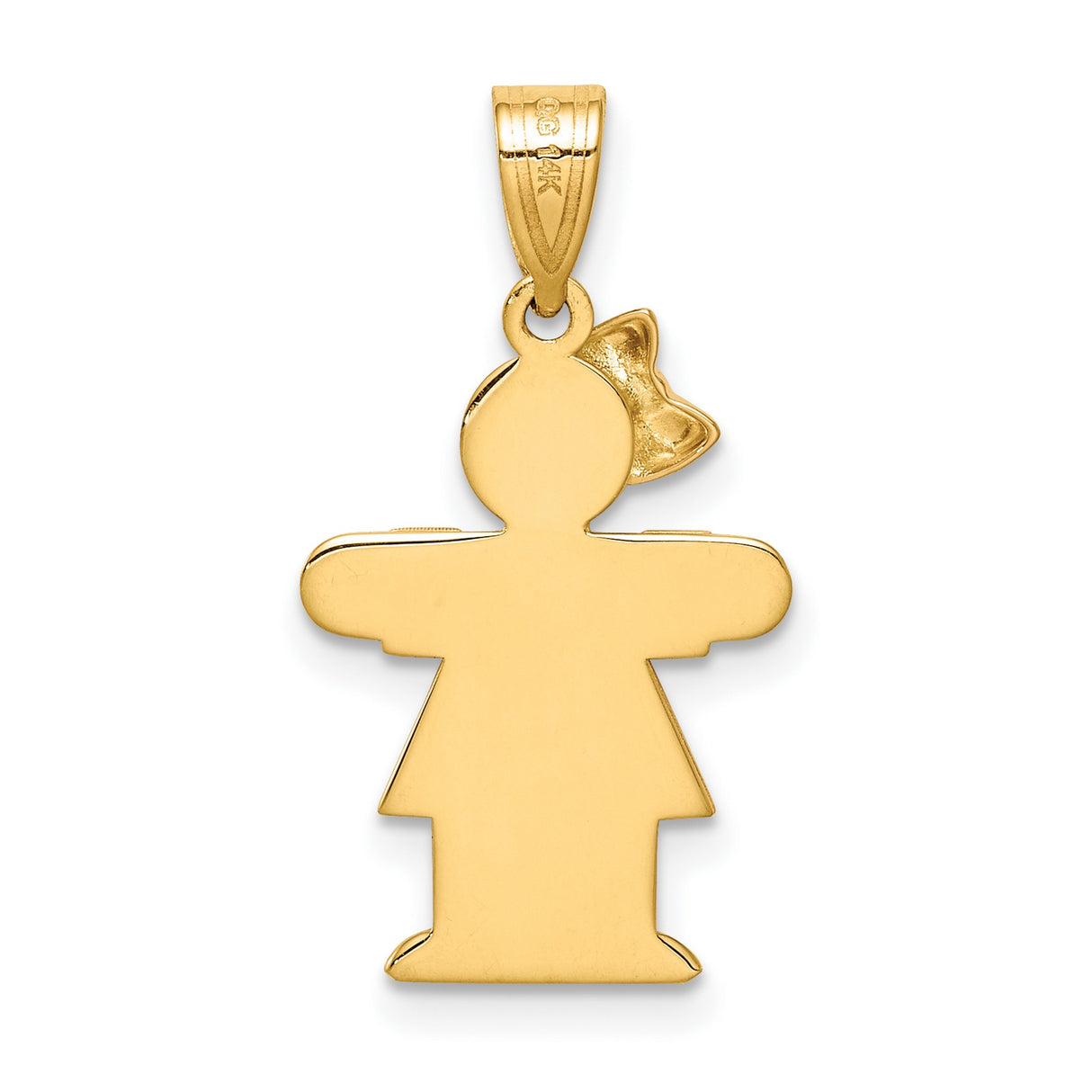 A Diamond Kid Charm Pendant in Real 14k Multi-Tone Gold