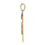 14k Two-Tone Gold Boy Pendant with Hat and Diamond Accents, Family Charm Jewelry