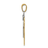14k Two-Tone Gold Boy Pendant with Cap, Diamond Accents, Sentimental Mother Son Charm
