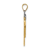 14k Two-Tone Gold Boy Pendant with Diamond Accents, Stylized Cap Silhouette Charm