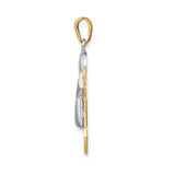 14k Two-Tone Gold Boy Pendant with Cap and Shirt, Sentimental Family Charm