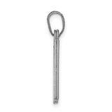 14k White Gold Chai Pendant, Hebrew Life Symbol Charm, Unisex Jewish Faith Jewelry