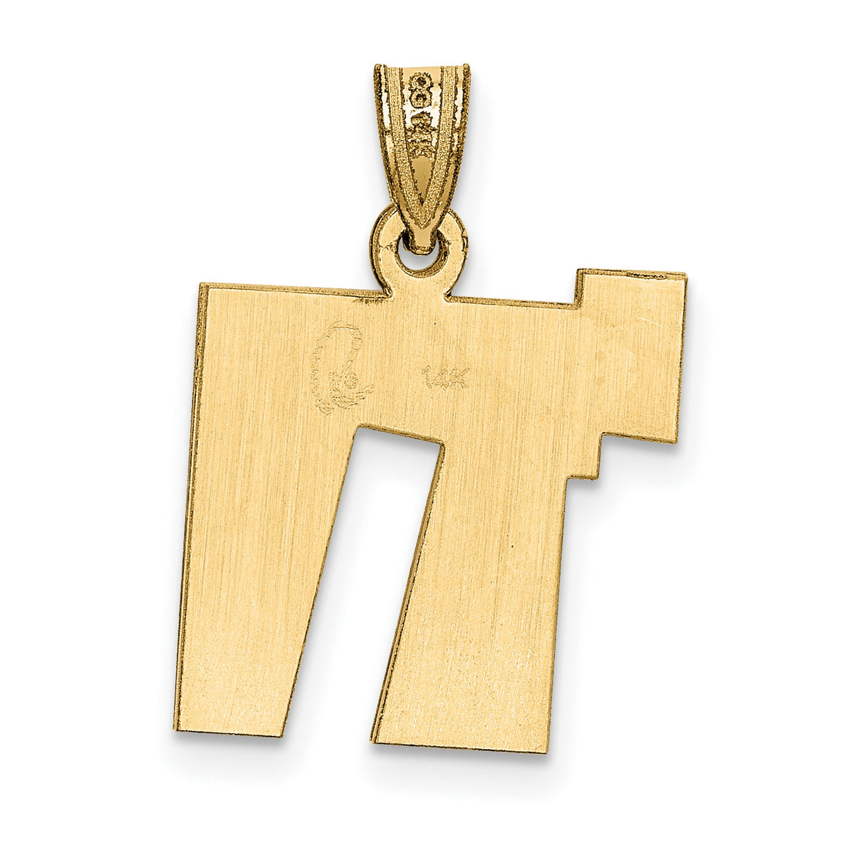 14k White Gold Chai Pendant, Hebrew Life Symbol Charm, Unisex Jewish Faith Jewelry