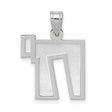 14k White Gold Chai Pendant, Hebrew Life Symbol Charm, Unisex Jewish Faith Jewelry