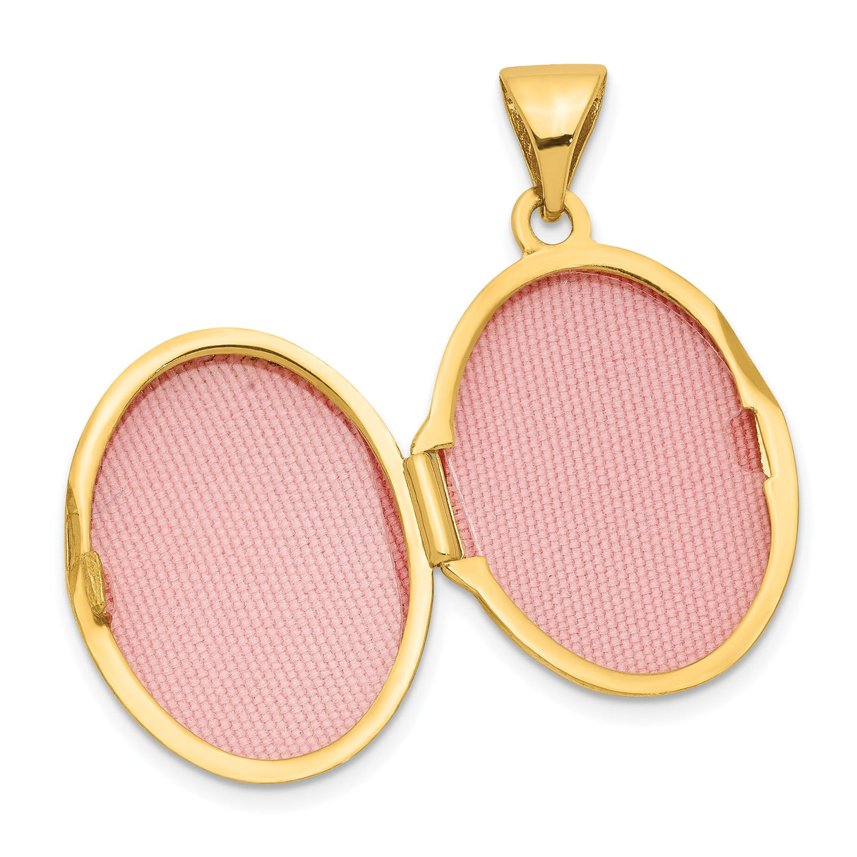 14k Yellow Gold Oval Locket Pendant with Floral Scroll Design for Women