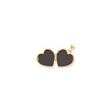 14k Yellow Gold Heart Locket Pendant with Ornate Scroll Detailing and Polished Center