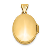 14k Yellow Gold Oval Locket Pendant with Scrollwork Detailing for Women
