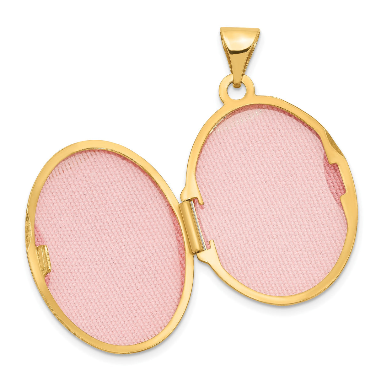 14k Yellow Gold Oval Locket Pendant with Scroll Engraving and Floral Detailing