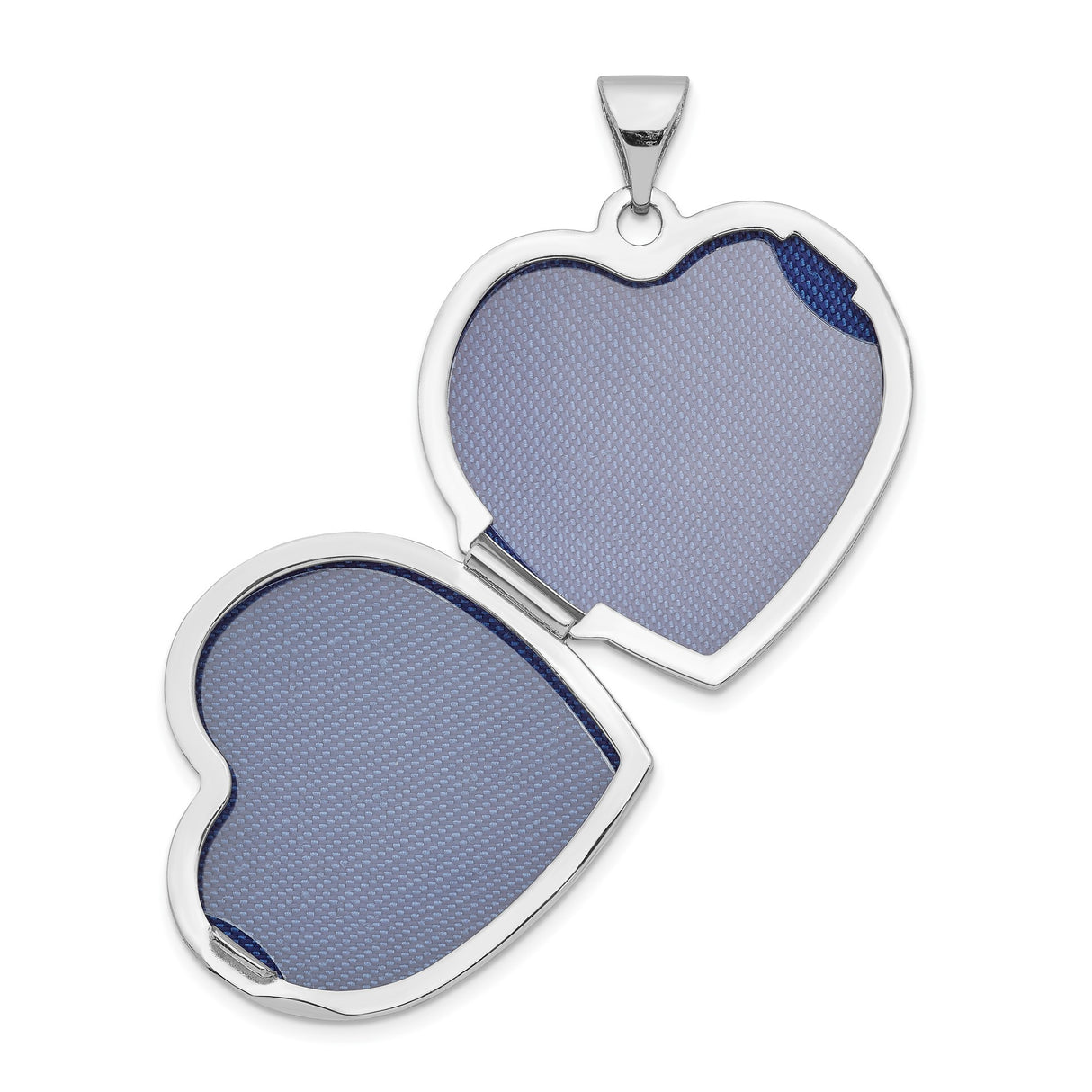 14k White Gold Heart Locket Pendant with Scrollwork and Vintage Engraving for Women