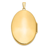 14k Yellow Gold Oval Locket Pendant with Floral Engraving and Scrollwork Design