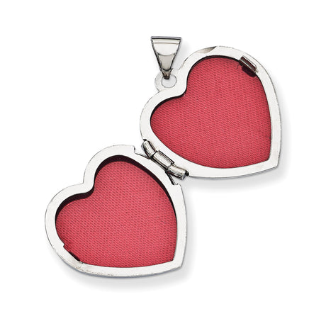 14k White Gold Claddagh Heart Locket Pendant with Diamond, Irish Heritage Jewelry for Women