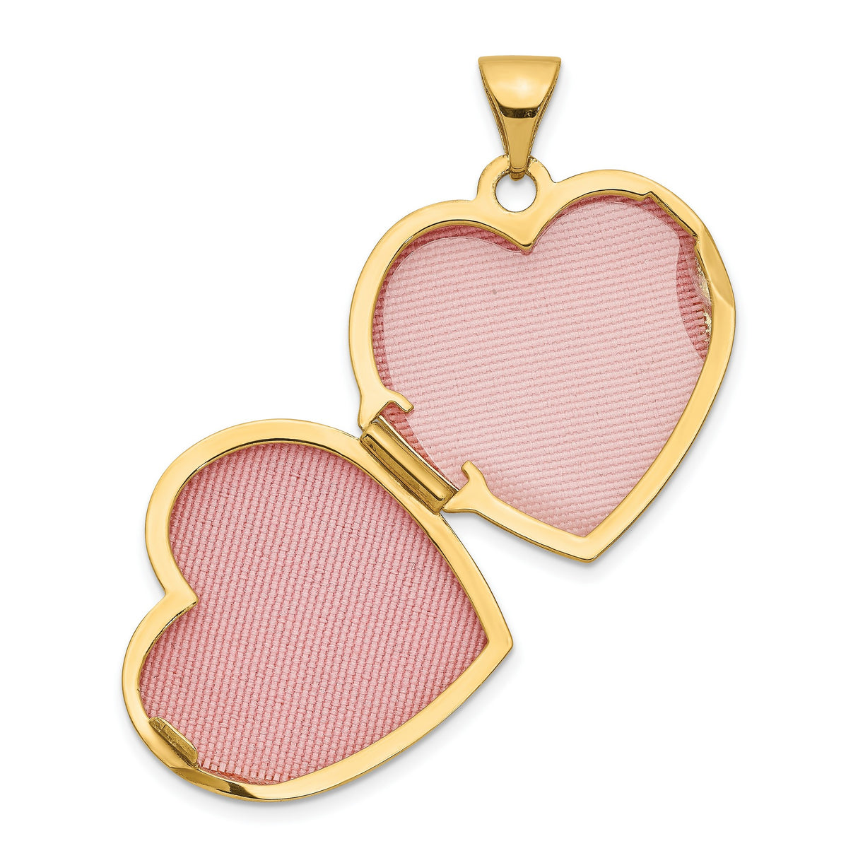 14k Yellow Gold Heart Locket Pendant with Floral Scrollwork, Romantic Keepsake Jewelry