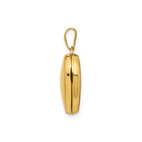 14k Yellow Gold Heart Locket Pendant, Polished Finish, Classic Keepsake Jewelry for Women