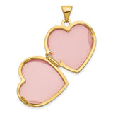 14k Multi-Tone Gold Heart Locket Pendant with Celtic Knot Motif for Women