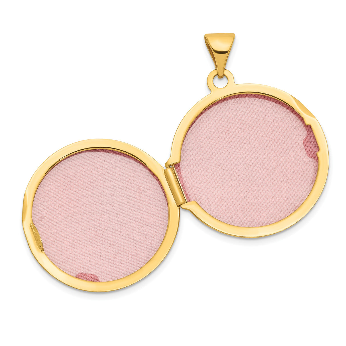 14k Yellow Gold Round Locket Pendant with Floral and Scroll Engraving, Vintage Inspired