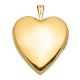 14k Yellow Gold Heart Locket Pendant with Floral Scroll Engraving, Classic Keepsake Jewelry for Women