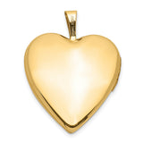 14k Yellow Gold Heart Locket Pendant with Floral Design, Vintage Romantic Jewelry for Women
