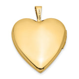 14k Yellow Gold Heart Locket Pendant with Pink Rose and Green Leaves, Floral Memory Jewelry