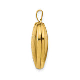 14k Two-Tone Gold Heart Locket Pendant with Diamond Accent, Always in My Heart Engraving