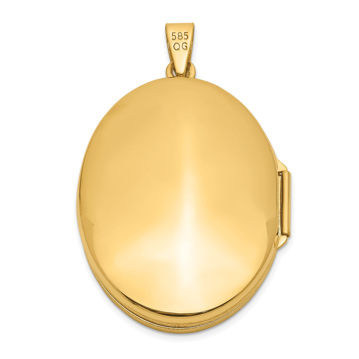 14k Yellow Gold Oval Locket Pendant with Floral Scroll Design, Vintage Style for Women
