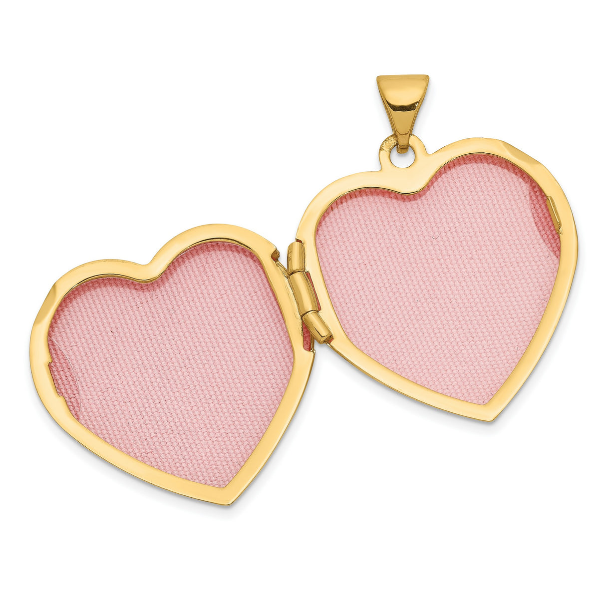 21mm Heart Locket Charm Pendant in Real 14k Yellow Gold