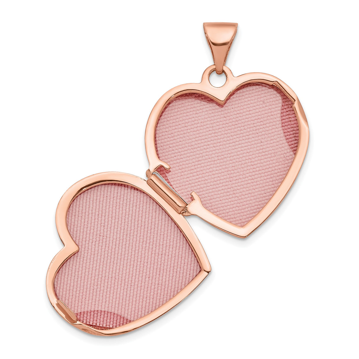 14k Rose Gold Heart Locket Pendant with Floral Scrollwork, Vintage-Inspired Keepsake Jewelry