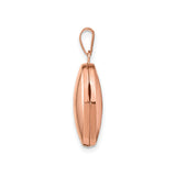 14k Rose Gold Locket Pendant with Diamond Starburst Design for Women