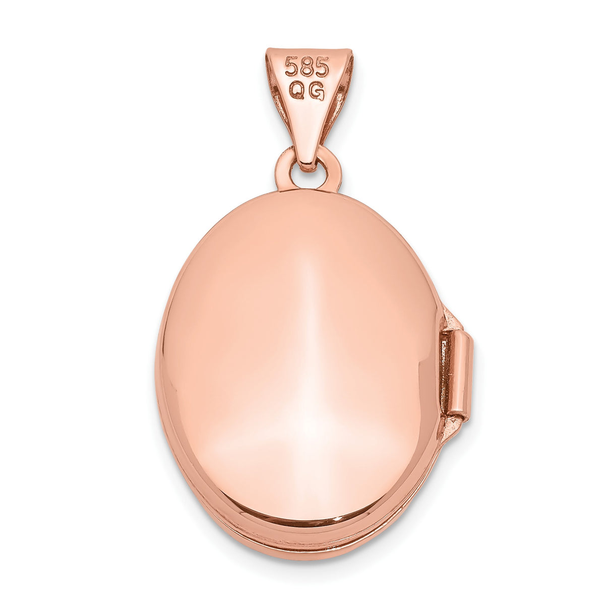 14k Rose Gold Locket Pendant with Diamond Starburst Design for Women
