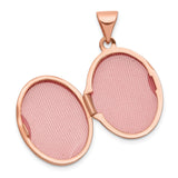 14k Rose Gold Oval Locket Pendant, Polished Finish, Minimalist Keepsake Photo Holder for Women