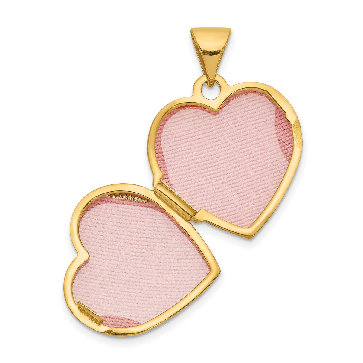 15mm Heart Locket Charm Pendant in Real 14k Yellow Gold