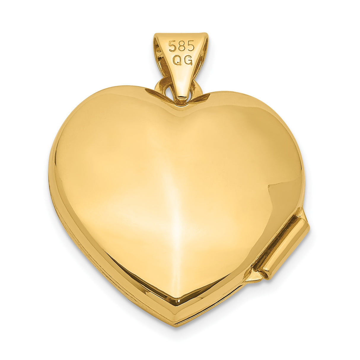 14k Yellow Gold Heart Locket Pendant with Tree of Life Design for Women