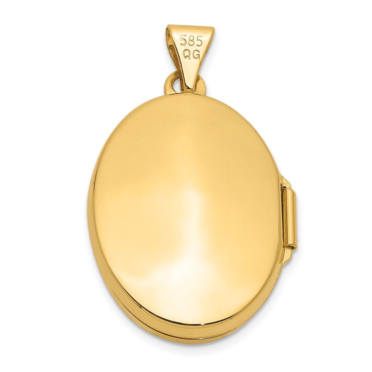 14k Yellow Gold Oval Locket Pendant with Raised Tree of Life Design