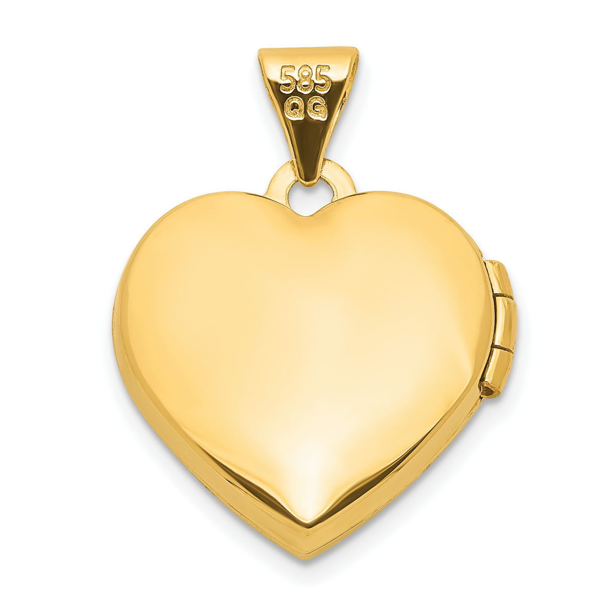 14k Multi-Tone Gold Heart Locket Pendant with Crystal Accents, Mom Cutout Design