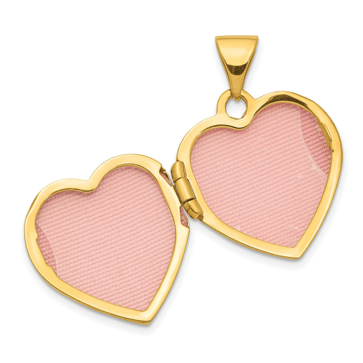 14k Multi-Tone Gold Heart Locket Pendant with Crystal Accents, Mom Cutout Design