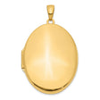 14k Yellow Gold Oval Locket Pendant with Polished Finish and Hinged Design for Women