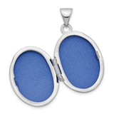 21mm Oval Charm Pendant in Real 14k White Gold