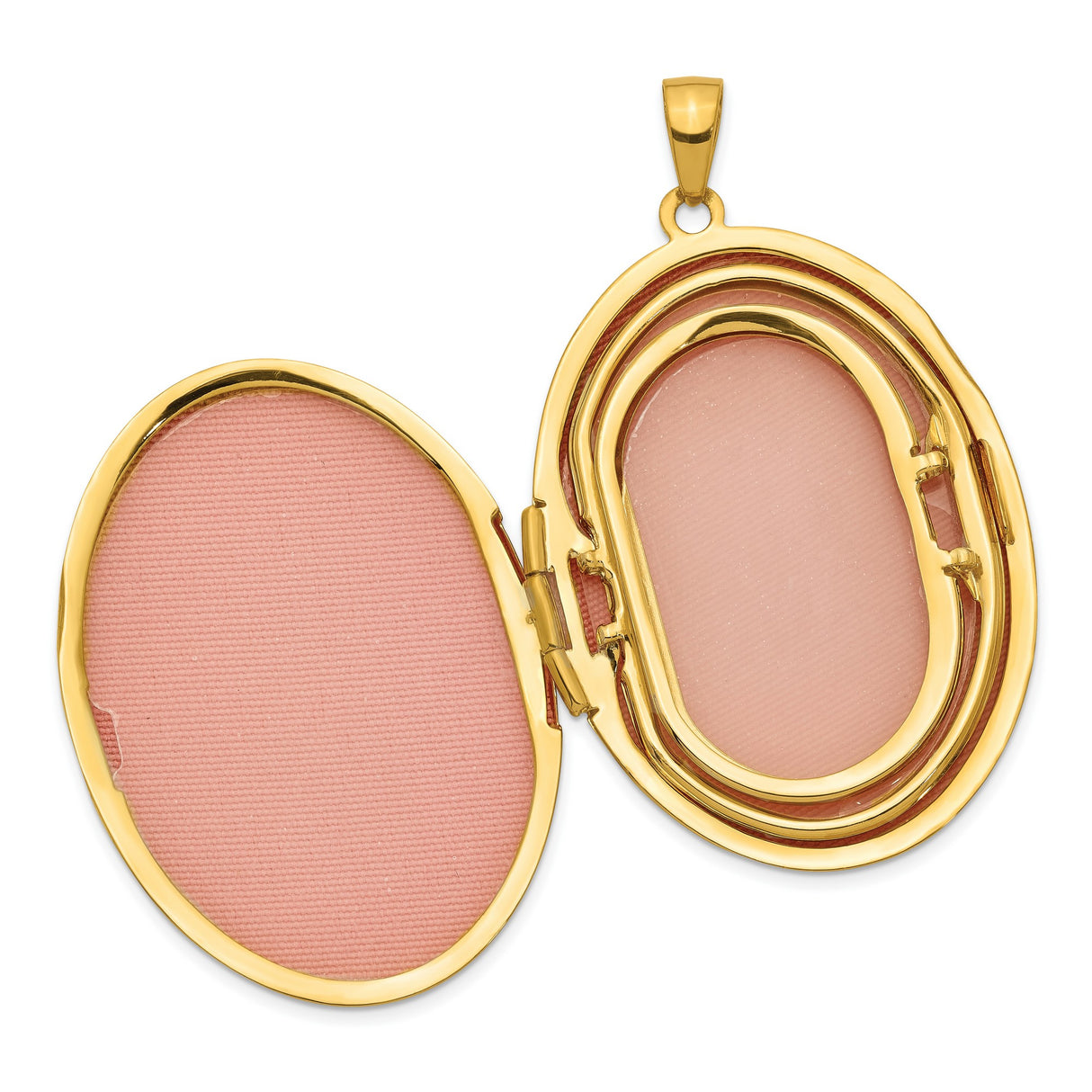 14k Yellow Gold Oval Locket Pendant with Scrollwork and Floral Accents, Vintage Style Keepsake
